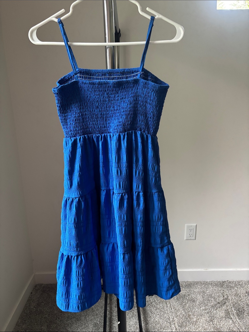 Amazon Cobalt Blue Smocked‎ Tiered Sundress
